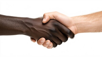 Fototapete - Team leader shaking hands with a team member, showing appreciation and a positive work culture with empty space for text