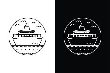 Ferry icon vector from public transport collection. Ferry icon with white background vector stock illustration.