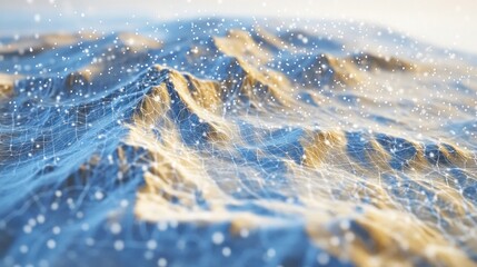 snow forecast illustrated on a digital weather map showing snow accumulation and projected impact ar