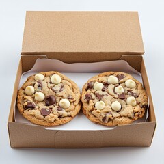 Wall Mural - chocolate cookies in a cardbord box