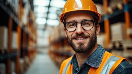 Happy Warehouse Worker.