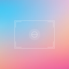 Camera viewfinder focusing screen frame. Vector illustration