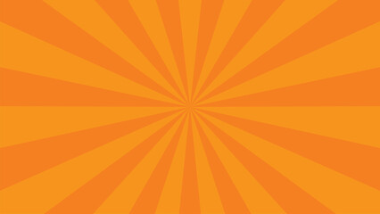 Wall Mural - orange background spiral sunburst rays abstract geometric radial pattern