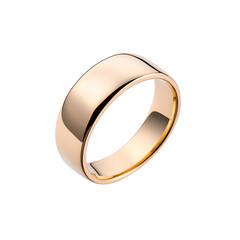 Golden ring isolated on white background