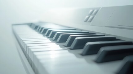 piano keys close up