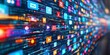 © Xolonavt - Digital media creates a colorful display. Media icons form a futuristic background. Technology enhances communication with innovative online apps. Modern interface highlights data and information.