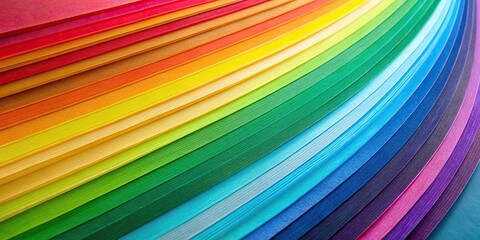 rainbow colored paper background shot from above