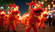 © Galeno - dragon dancers perform colorful lanterns chinese new year night