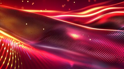 A red and gold wave pattern