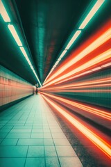 Wall Mural - futuristic digital abstract artwork with vibrant colors