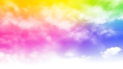 Wall Mural - Rainbow Sky Background Subtle Blur Background with Space for Custom Text