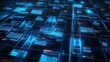 © Prapan - Abstract network grid with icons of files and folders floating in a virtual space symbolizing a digital document storage system,