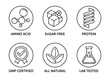 © Dmitry Kovalchuk - General features icons for food dietary supplement labeling