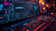 © Siasart Stock - Audio Mixing Console and Computer Monitor - Realistic Image