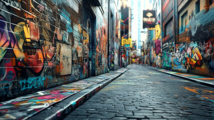 Naklejka na meble graffiti in the city