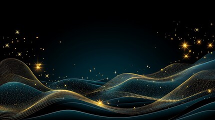 Wall Mural - Abstract Blue and Gold Background Minimalist White Background with Space for Text