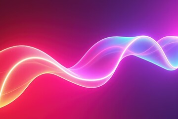 Wall Mural - vibrant neon light wave pattern for modern design and creative background.