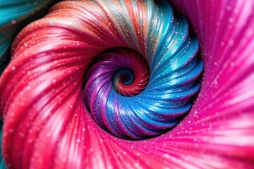 Wall Mural - vivid colorful swirl design with pink and blue glitter effects for creative abstract background.