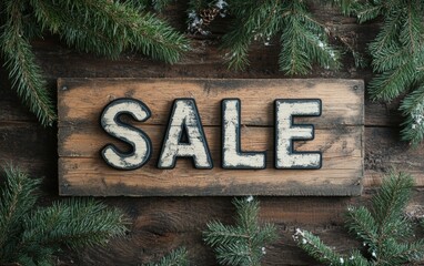 sale with rustic wood decor 