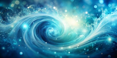 Wall Mural - a swirling, ethereal nebula of vibrant blue and white, with a luminous core and scattered particles 