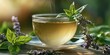 © Alexandr - Pot of freshly brewed green tea with mint and lavender buds, a refreshing, soothing beverage for relaxation or as a natural remedy.
