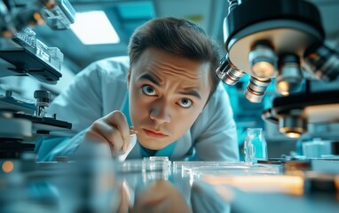 Focused Scientist in Laboratory