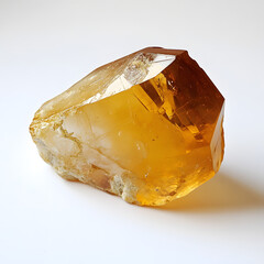 citrine gemstone on a white background 