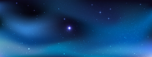 Wall Mural - north star, star universe background, bright star in the dark space background, vector illustration.