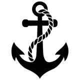Ship Anchor Icon or boat anchor flat icon anchor chain rope