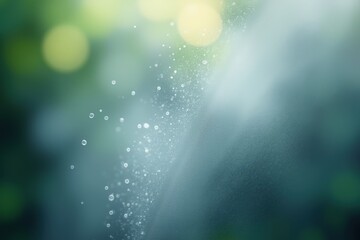 Canvas Print - tranquil morning dew with bokeh effect in a misty natural setting.
