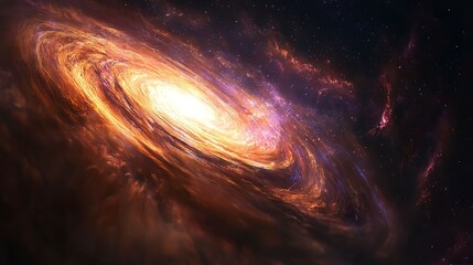 A vivid illustration of a galaxy filled with colorful stars, nebulae, and swirling cosmic dust in deep space.