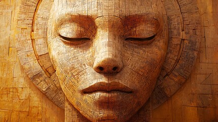 Digital concept art showcasing a futuristic AI generated face constructed entirely from intricate binary code patterns, highlighting the innovative integration of technology and artistry.