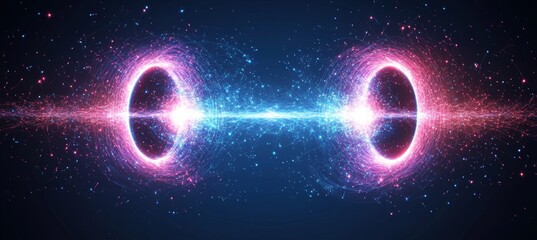 Wall Mural - wormhole theory concept visual. science astronomy. generative ai technology.