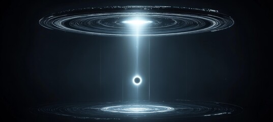 Wall Mural - alien ufo. unidentified flying object. futuristic space vehicle. generative ai technology.