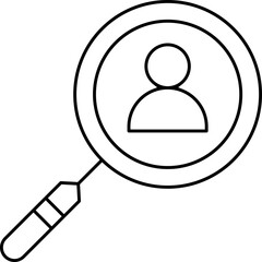 Wall Mural - Search person single vector icon 