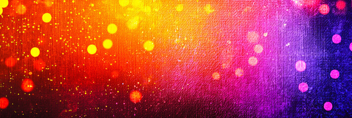 Poster - A rich blend of warm and cool hues creates an abstract background, filled with soft glowing bokeh lights that capture attention and evoke a sense of energy