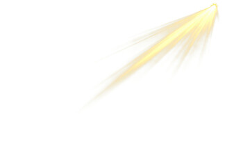 Wall Mural - dynamic beam of light and gold gradient isolate on transparent background, png, cutout