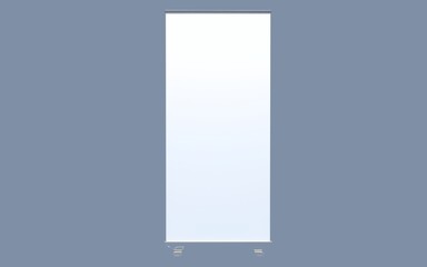 Blank banner, mockup, roll up, 3d illustration