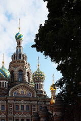 Wall Mural - Multi-colored domes and original mosaics of the Orthodox Church of the Ascension of Christ (Savior on Spilled Blood) in St. Petersburg