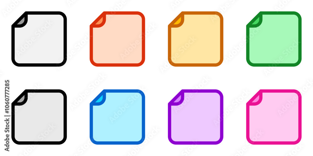 Editable vector blank empty file icon. Part of a big icon set family ...