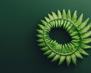 Closeup of fern frond unfurling, each detail in the coiled structure captured with clarity