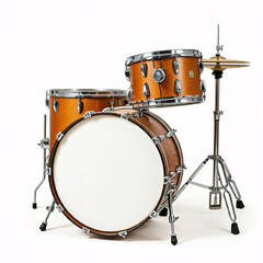 drum set with bass drum on white background