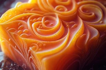 Wall Mural - A close-up view of a piece of soap on a table, perfect for use in product photography or as a decorative element