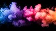 © PhotoArtHub - Colorful smoke billows against a black background