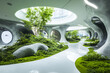 © romanets_v - Futuristic eco-friendly interior with organic architecture and indoor green spaces