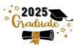 © Katsiaryna - 2025 Graduate . Trendy calligraphy inscription with black hat
