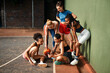 © peopleimages.com - Basketball, happy friends and selfie of women for sport, social media or diversity together at court. Picture, ball or group of girls outdoor for photography on training break, fitness or team memory