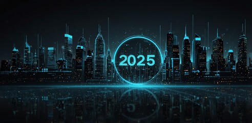 Wall Mural - 2025 technology background