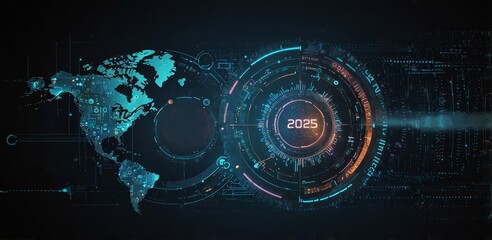 Wall Mural - 2025 technology background