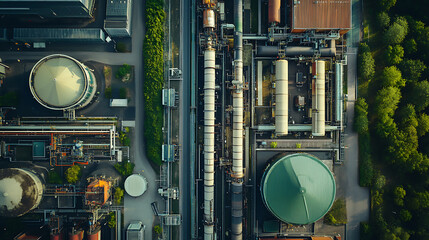 Biomass power plant at the industrial park Strijp T district detail shot, the fuel consists of bio waste, Green, alternative energy concept